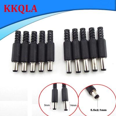 QKKQLA DC Male Power Supply Jack Adapter Plug Connector 5.5mmx2.1mm Socket For DIY Projects