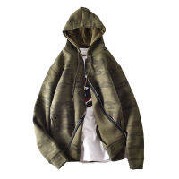 Camouflage Hoodies Men Casual Space Cotton Sweatshirts Zipper Coat Unisex Army Green Spring Autumn Coat Outwear