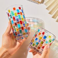 Italian creative painted glass whiskey glass foreign wine glass high-grade braided line striped wine glass colorful cup Stolzle glass