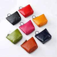 【CW】¤  Leather Coin Purse Card Earphone Holder for Men Wallet