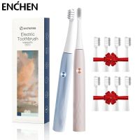 HOKDS ENCHEN New Sonic Electric Toothbrush 3 Modes Adjustment Soft Bristle IPX7 Waterproof Electric Tooth Brush with Replacement Head