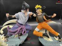 โมเดล นารูโตะ คู่ ซาสึเกะ ?ฉากสู้กันภาค Shippuden? สูง 23-24เซ็น Model Naruto Tall 23-24CM