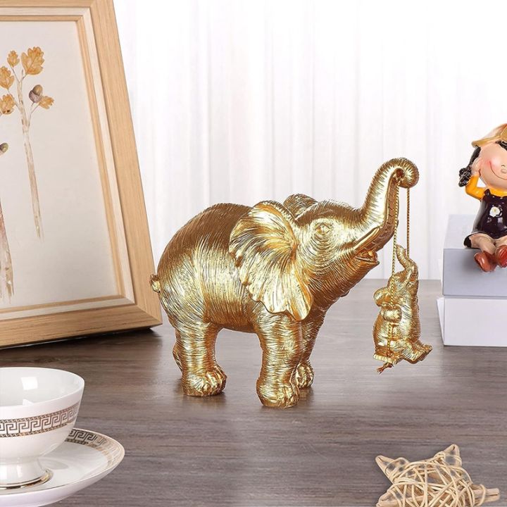 Elephant Statue. Gold Elephant Decor Brings , Health, Strength ...