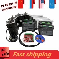 【hot】❐✕❄ 4 kit 12N.m 6A NEMA 34 Stepper Motor 86x156mm DM860H Driver Supply Mach3 for Router Engraving Milling Machine