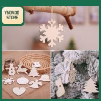 YNDVQO STORE 10Pcs Fashion Xmas Gift Pendant Decorations Wood Hanging Snowman Snowflake Elk Christmas Decor Tree Ornaments