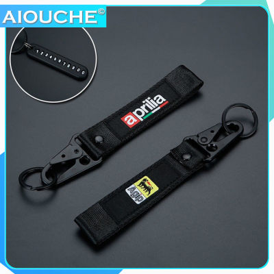 Embroidery Keychain Keyring For Aprilia CR150 GPR125/150 Aprilia RACING Benelli BN300 TNT300 TNT600 Motorcycle Accessories Key Holder Chain Collection