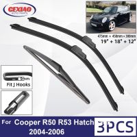 สำหรับ MINI Cooper R50 R53 Hatchback 2004- 2006รถด้านหน้าด้านหลังใบปัดน้ำฝนยางนุ่มกระจกปัดน้ำฝนกระจกรถยนต์19 "18" 12"