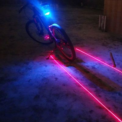 5LED 2Laser Lights generator turn signals smart headlight zoomable Cycling At Night Safe set Seatpost YiSeLei