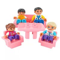 【cw】Big Size Building Blocks Occupation Figures Dolls Family Workers Compatible Large Bricks Children Kids Educational Creative Toys 【hot】