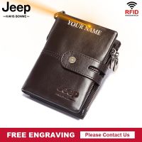 ZZOOI RFID Men Wallet Genuine Leather Anti-thef Credit Card Holder Hasp Zipper Quality Coin Purse Male Short Clutch Carteira masculina