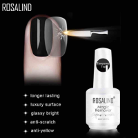 Rosalind Tempered Top Coat 15 ml/ ท็อปกระจก กันรอยขีดข่วน เงาสวยยาวนานกว่าแบบธรรมดา ขนาด 15 ml