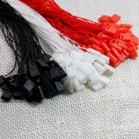 100pcs Clothing Tag Rope Clothes Lanyard Single Hand Wearing Rope Hanging Grain Plastic Square Buckle Label Polyester Rope General Craft