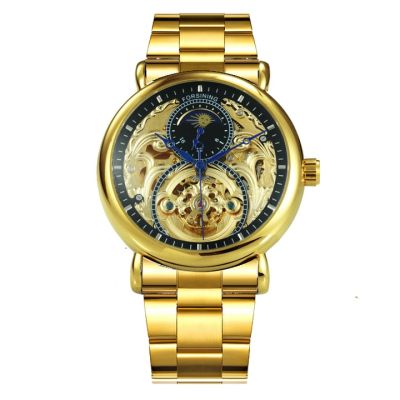 ⌚Forsining นาฬิกาข้อมือผู้ชายตูร์บิยองแบรนด์หรูสำหรับผู้ชายนาฬิกาผู้ชายนาฬิกาสายหนังกลไกย้อนยุคข้างแรม