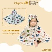 Áo choàng bé trai, bé gái CHIPMUNK, cotton cao cấp chính hãng