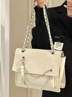 2023 new bag commuter large bag pearl chain shoulder Messenger bag college students class bag armpit bag 【APR】