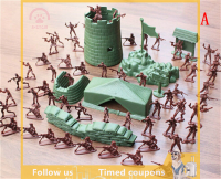 【SHZTGM】 100pcs 4cm Army COMBAT Men ทหารพลาสติกทหารภาพ Action KID Toy