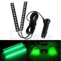 New Signal Lamp 2X12 LED Car SUV Interior Footwell Floor Decor Atmosphere Light Neon Strip Green Bulbs  LEDs HIDs