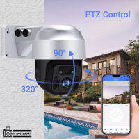 กล้อง IP camera โซล่าเซลล์ สำหรับภายนอกบ้านอาคาร ไม่มีอินเตอร์เน็ตบ้านก็ใช้ได้ (ใส่ซิม 4G ได้) (4G PTZ DOME IP CAMERA HI 2WAY AUDIO WIRELESS WIFI 1080P)