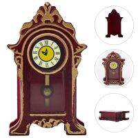 Floor Decor Miniature Hall Furniture Furniture Toy Pendulum Clock Figurine Miniature Mantel Clock Vintage Miniature Pendulum