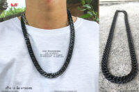 สร้อยคอBlack สีดำ 10มิล รุ่นนิยมขายดี necklace hiphop สแตนเลสแท้ Stainless แฟชั่นชาย แฟชั่นผู้หญิง 316l allacc