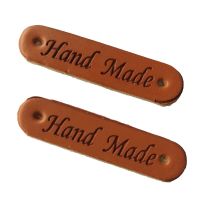 Free Shipping 4 Options Hand Made Leather Labels For Clothes Bags Shoes Handmade Fabric Labels For Sewing Tags Labels