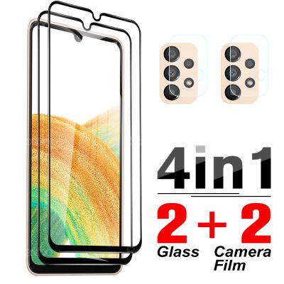 [spot goods] ฝาครอบ4IN1เลนส์แก้วสำหรับ Samsung Galaxy A33 5G A32 33 32 GalaxyA33สำหรับ SamsungA33ปกป้องหน้าจอกล้องฟิล์มกันรอย