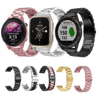 Stalowy pasek ze stali nierdzewnej dla Garmin Forerunner 255 muzyka metalowa bransoletka dla Garmin Venu Sq 2 podejście S12 S42 S40 inteligentne opaski do zegarka