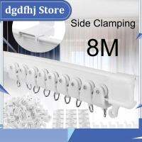 Dgdfhj Shop 8M Flexible Ceiling Bendable Curtain Rail Cuttable Track Side Clamping For Curved Straight Windows Accessories