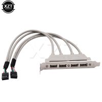 2.0 Usb 4พอร์ตแผงด้านหลังโครง Pci กับคู่9-Pin เมนบอร์ดสายเคเบิลส่วนหัวสำหรับแผงด้านหลังคอมพิวเตอร์