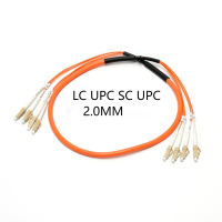 4 Pieces Armored LC UPC-SC UPC 2.0mm Armored Fiber Pigtail Patch Cord Jumper Cable MM OM2 Simplex Optic for Network Pigtail