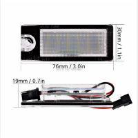 2 x LED พลังงานสูงรถจัดแต่งทรงผมรถยนต์ LED ไฟป้ายทะเบียนโคมไฟสีขาว C An BUS OBC ข้อผิดพลาดฟรีสำหรับวอลโว่ V70 XC70 s. XC90 60 S80