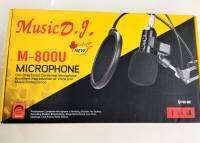 MUSIC D.J. ไมโครโฟนอัดเสียง คอนเดนเซอร์ M-800U 7.1 พร้อมชุดขาตั้งไมโครโฟน และอุปกรณ์เสริม