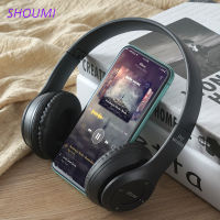 Cell Phone Headset Bluetooth Headphone Wireless Earphone P47 Foldable Helmet 5 Hour Play with Mic Support TF Card Playback Wired