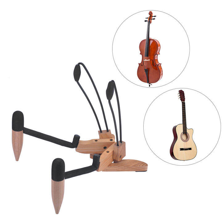 TDigitals Hardwood Collapsible Folding Musical Instrument Stand Bracket