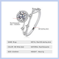 925แหวนเงินเดิมได้รับการรับรอง1ct Moissanite แหวนสำหรับผู้หญิง6.5มิลลิเมตรเพชรแต่งงานหมั้นวงเครื่องประดับที่มีใบรับรอง