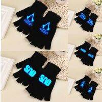 Anime Ninja Quadratic Element Luminous Half Finger Thumb Gloves Autumn And Winter Warm Student Gloves