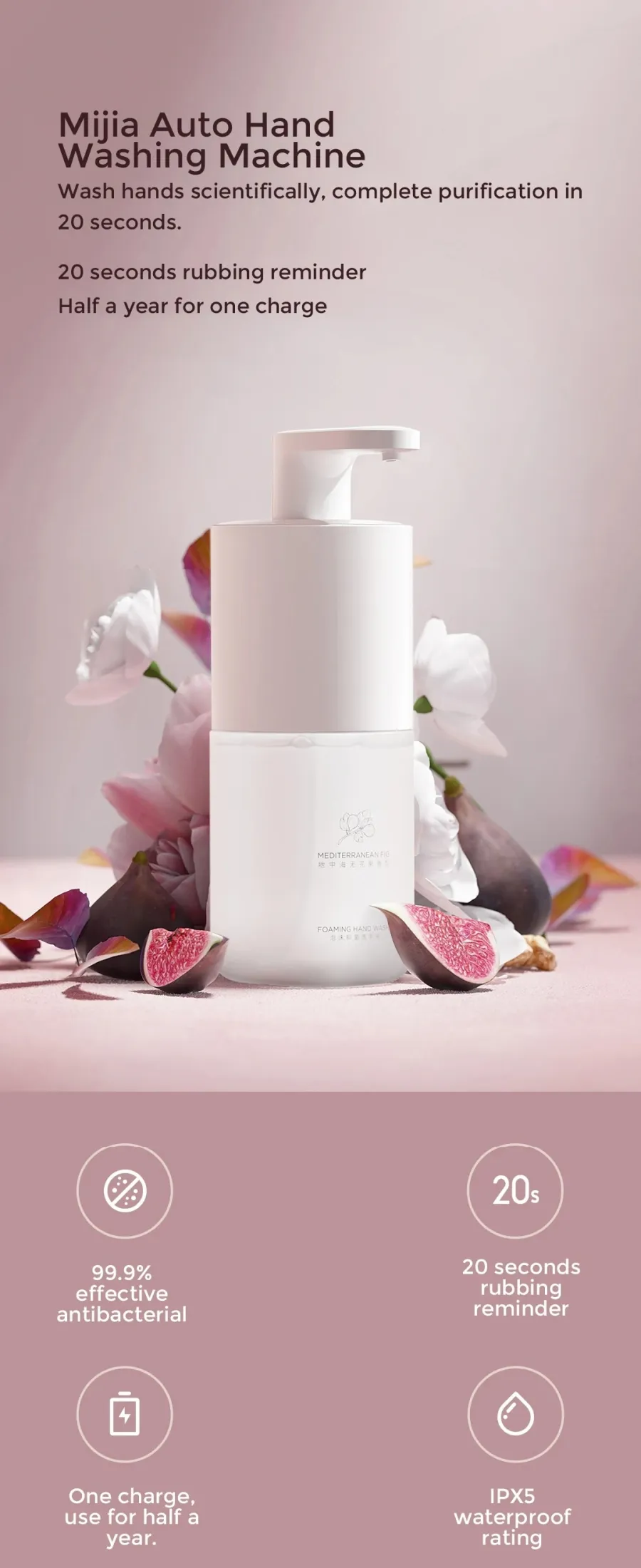 Xiaomi Mijia Automatic Soap Dispenser Pro Rechargable Auto Induction Foaming description image