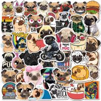 50pcs Cut Pug Dog Stickers Laptop Guitar Luggage Skateboard Phone Waterproof Cool Graffiti Sticker Decal Kid Classic Toys