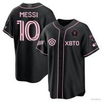 New1 2023-2024 MLS Inter Miami Messi Jersey เสื้อคาร์ดิแกนเบสบอล เสื้อยืด เสื้อกีฬา เสื้อแฟนซี