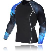 Men Compression Running T Shirt Fitness Tight Long Sport Sleeve Tshirt Training Jogging Shirts Gym Sportswear Quick Dry rashgard