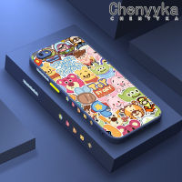 Chenyyka เคสสำหรับ OPPO A77 F3 F3 Plus,มีน้ำค้างแข็งโปร่งใสของเล่นเรื่องราวแบบเต็มหน้าจอรูปแบบเคสขอบสี่เหลี่ยมด้านข้างแบบแข็งปกป้องกล้องปลอกซิลิโคนกันกระแทกเคสนิ่ม