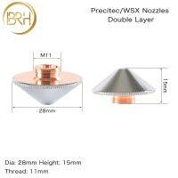 หัวฉีดเลเซอร์ Dia.28mm ชุบโครเมี่ยมสองชั้นขนาด0.8-5.0 Oem Precitec P0591-571-00001ไฟเบอร์หัวตัด Ermaksan