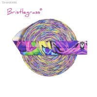 ♞☂✧ BRISTLEGRASS 2 5 10 Yard 5/8 15mm Purple Abstract Print FOE Fold Over Elastic Spandex Satin Band Hair Tie Headband Dress Sewing