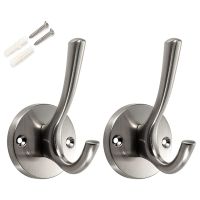 Coat Hooks 2 Pack Bathroom Hooks for Wall Robe Hook Decorative Metal Closet Hooks for Hanging Coats and Hat Hooks