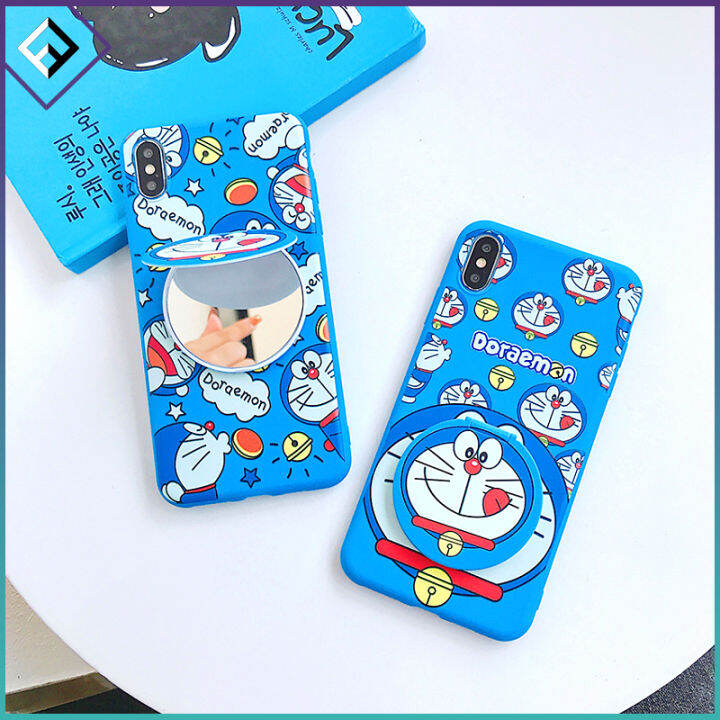 vivo-y01-y01a-y02เซลล์-y02s-เคสโทรศัพท์สำหรับ-vivo-y02-y02s-y01-y01a-ดีไซน์ใหม่โดราเอม่อนฝาหลังซิลิโคนเคสโทรศัพท์ตุ๊กตาโดราเอม่อนขาตั้งพร้อมสายคล้องสายคล้อง