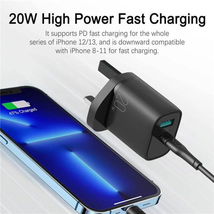 JOYROOM L-QP2011/JR-tcf06 Charging Adapter 20W Dual Port Fast Charger ...