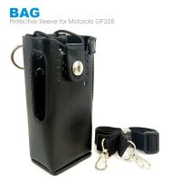 Leather Protective Sleeve Shoulder Bag Hard Holster Case For Motorola GP328 GP340 GP380 GP3188 EP450 Walkie Talkie Two Way Radio