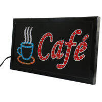 CHENXI 27 Styles Led Cafe Light Board Signs PVC Frame Window Display 19*10 Coffee Cafe Store Business Advertise