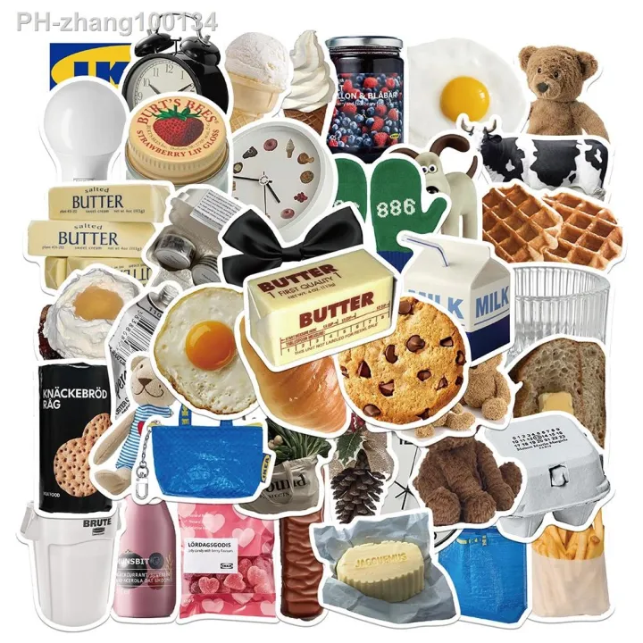 10-30-50pcs-ins-style-cute-stickers-cartoon-milk-food-decals-diy-fridge-phone-suitcase-laptop-notebook-car-wall-sticker-kids-toy