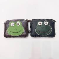 Wallet กระเป๋าใล่เหรียญน้องกบ เป๋าหนังแท้ เป๋าตังค์ เป๋าใส่เหรียญ หนังแท้ 100% ใส่เหรียญ ใส่ธนบัตร1000.-ได้ไม่ติดซิป น่ารักที่สุด